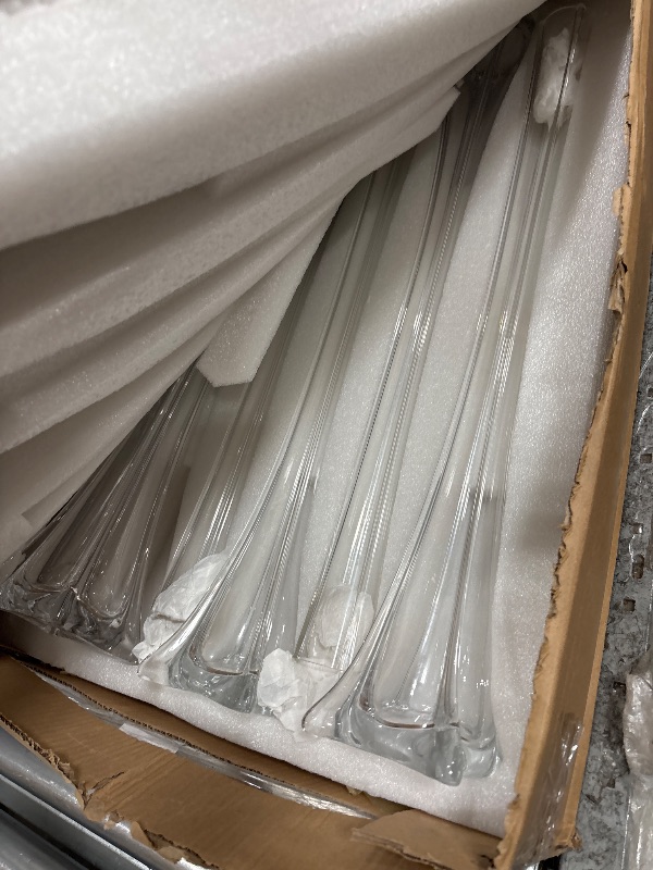 Photo 1 of 10 PCS Acrylic Flower Vase Stand,Wedding Tall Centerpieces Decorations for Table,24" Column Clear Geometric Floral Vase,Floor Flower Stand Elegant Display Holder for Birthday Party Wedding Table