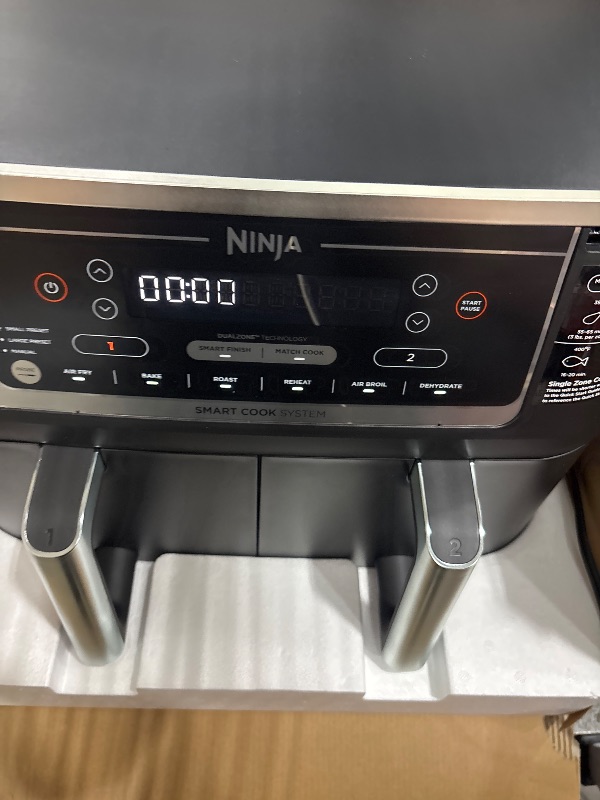 Photo 1 of 
Ninja Foodi 6qt 5-in-1 2-Basket Air Fryer with DualZone Technology - DZ090: Stainless Steel