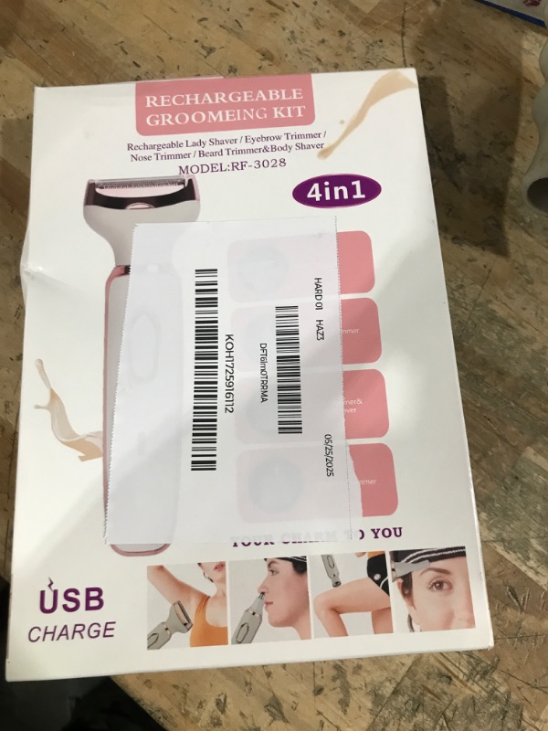 Photo 1 of 3.0 Women Face Epilator 4 in 1 Rechargeable Women Face Epilator, Armpit, Nose, Eyebrow Hair Remover, Removable and Washable Head