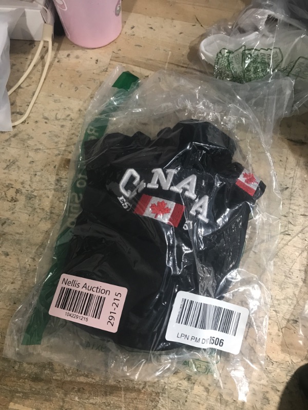 Photo 1 of Canada-Embroidered Baseball-Cap Cotton-Dad Hat Maple Leafs Hat Unisex Black