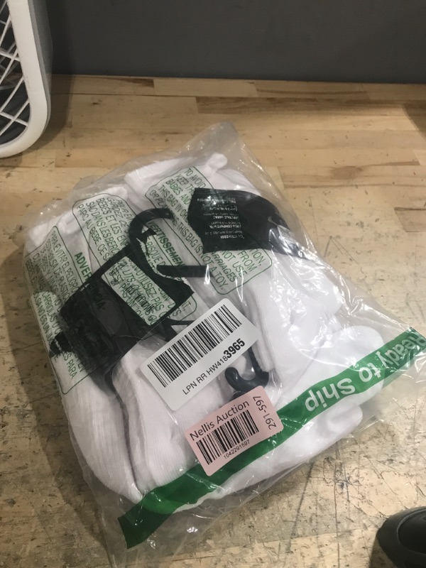 Photo 1 of adidas Men's Athletic 6-Pack, Cushioned Crew Socks with Arch Compression for a Secure Fit, White/Black, Large