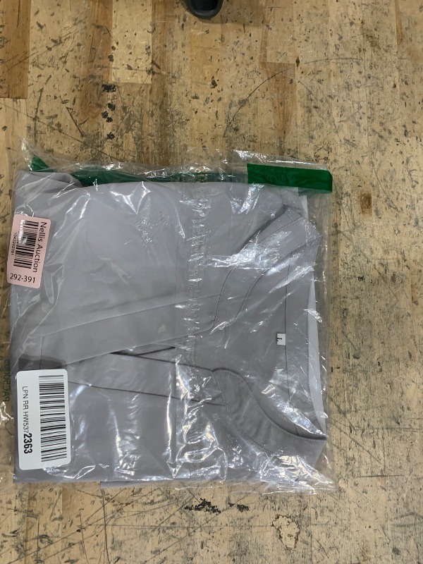 Photo 1 of (LARGE) EVALESS V Neck Blouses for Women Cute Spring Puff Short Sleeve Tops Loose Fit Solid Color Shirts with Smocked Cuffs Gray Medium