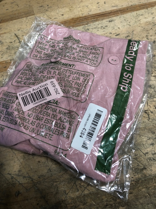 Photo 1 of  Summer Linen Crop Blazer Vest  (Pink, X-Large)
