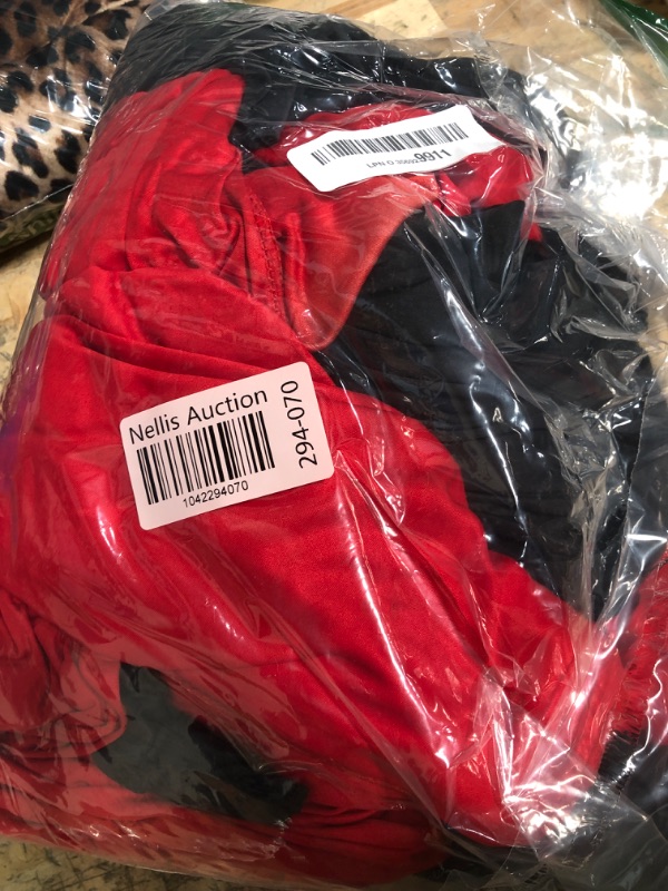 Photo 1 of 10ft x 10ft Wrinkle Free Backdrop Curtain Red&Black Backdrop Curtain for Parties, Polyester Photography Backdrop Drapes for Birthday Party Graduation Decoration