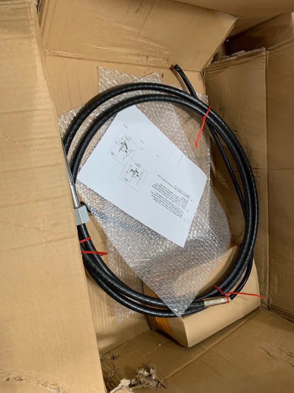 Photo 1 of ***PARTS QYMOPAY Boats Steering System, 12ft Cable Outboard Steering Kit 3/4" Standard Tapered Shaft, Boat Steering System for Yachts, Fishing Boats and Other Watercraft