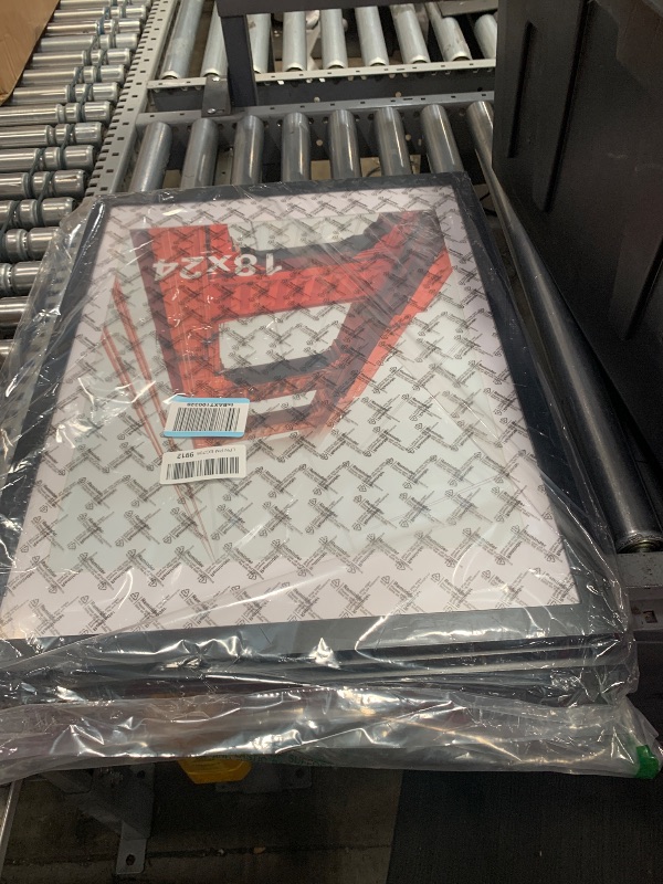 Photo 1 of (PARTIAL SET) (BAGGED) Wiscet 18x24 Picture Frame Set of 3, Display Pictures 16x20 with Mat or 18 x 24 Poster Frame Without Mat, Wall Gallery Photo Frames, Black