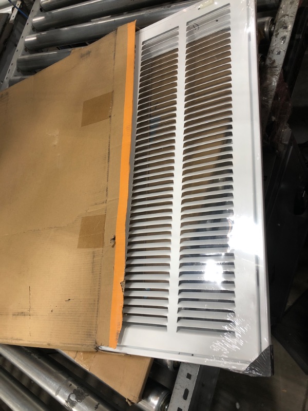 Photo 1 of HVAC Premium 16 x 22 Duct Opening Steel Return Air Filter Grille, for 1-inch Filter, Removable Door, Flat Stamped HVAC Vent Cover Grille, Outer Dimensions 18.5 x 24.5
