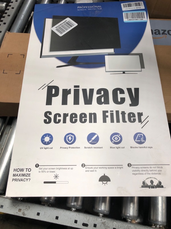 Photo 1 of [2 Pack] 25 Inch Privacy Screen for Computer Monitor 16:9 Aspect Ratio, Eye Protection Anti Blue Light Glare Shield, 25inch Removable Black Blackout Anti Spy Desktop Security Private Filter