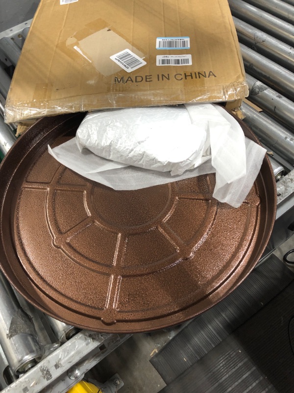 Photo 1 of 1 Pack Metal Heavy Duty Plant Caddy With Wheels 20 Inch, Round Plant Caddy Suitable For Outdoor and Indoor Mobile Flower Pots, Don't Worry About This Metal Product Getting Deformed or Damaged.