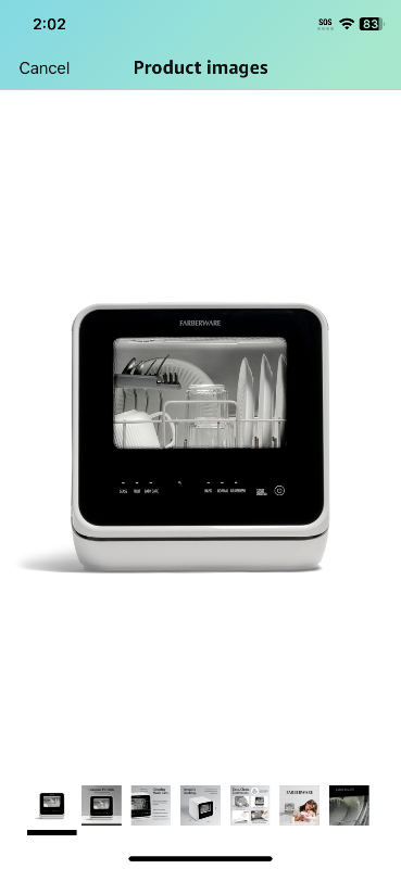 Photo 1 of Farberware Portable Countertop Dishwasher with 5-Liter Built-in Water Tank - 5-Program System for Home, RV, and Apartment - Wash Dishes, Glass, and Baby Products