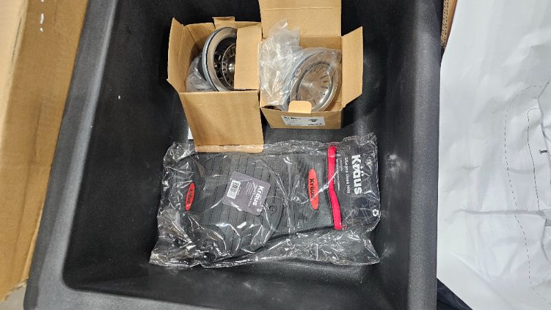 Photo 1 of ***STOCK FOR REFERENCE***

33 Inch Drop In Farmhouse Sink Black-iAnomla 33x22 Drop In Farmhouse Sink Matte Black Stainless Steel Apron Front Farmhouse Kitchen Sink 16 Gauge Deep Single Bowl Kitchen Farm Sink with Accessories