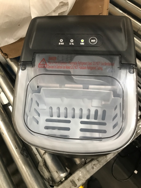 Photo 1 of (MAJOR USE) HealSmart Ice Maker for Countertop, 9 Ice Cubes Ready in 6 Mins, 26lbs Ice/24Hrs, with Self-Cleaning Feature, Ice Spoon and Basket, for Home, Kitchen, Camping, Party, Black