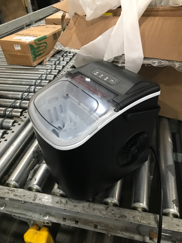 Photo 1 of (MAJOR USE) HealSmart Ice Maker for Countertop, 9 Ice Cubes Ready in 6 Mins, 26lbs Ice/24Hrs, with Self-Cleaning Feature, Ice Spoon and Basket, for Home, Kitchen, Camping, Party, Black