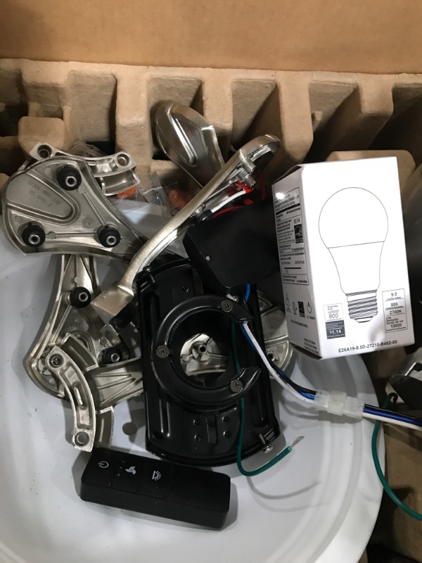 Photo 1 of ***PARTS ONLY***Southwind II 52 in. LED Indoor Brushed Nickel Ceiling Fan with Light Kit and Remote Control
