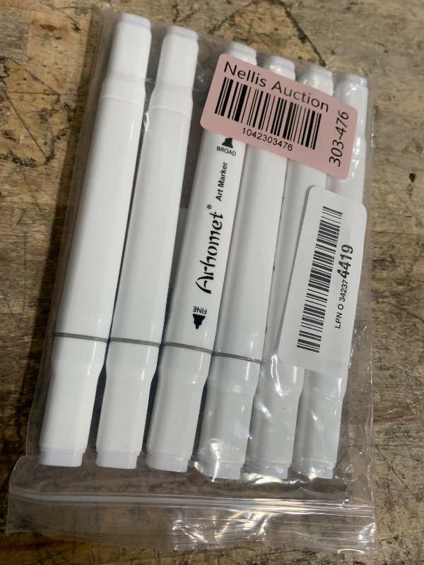 Photo 1 of 6pcs Colorless Alcohol Markers Set, Blender Blending Clear Markers Dual Tips Art Drawing Sketched Double Tipped for Adults Kids (Colorless)