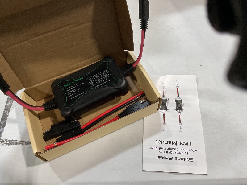 Photo 1 of 10Amp 12 Volt MPPT Solar Charge Controller, Bateria Power Intelligent Portable Solar Panel Controller, Max PV 150W 30Voc Solar Regulator for Gel AGM Lead-Acid, Lithium LiFePO4 Battery (SunRock 10)