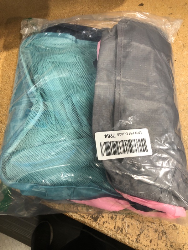 Photo 1 of 12 Pcs Large Packing Cubes Luggage Organizers for Suitcase Mesh Travel Organizer Bags Travel Packing Organizers for Traveling Camping Hiking (Fresh Colors, Multi Size)