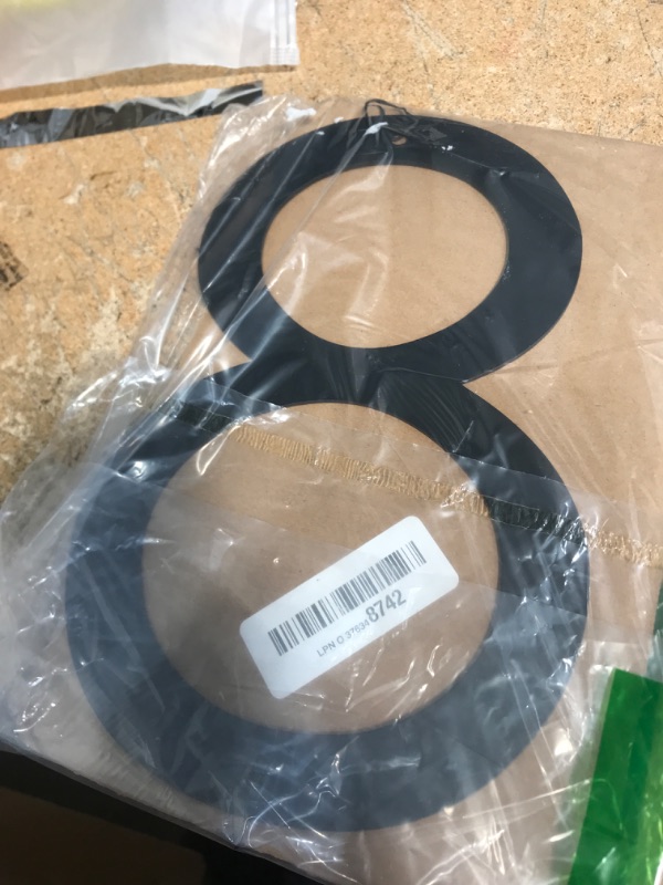 Photo 1 of 10 Inch House Numbers for Outside Modern Black House Number Large Metal Address Numbers for Outside Floating Door Numbers with Nail Kit for Number 8