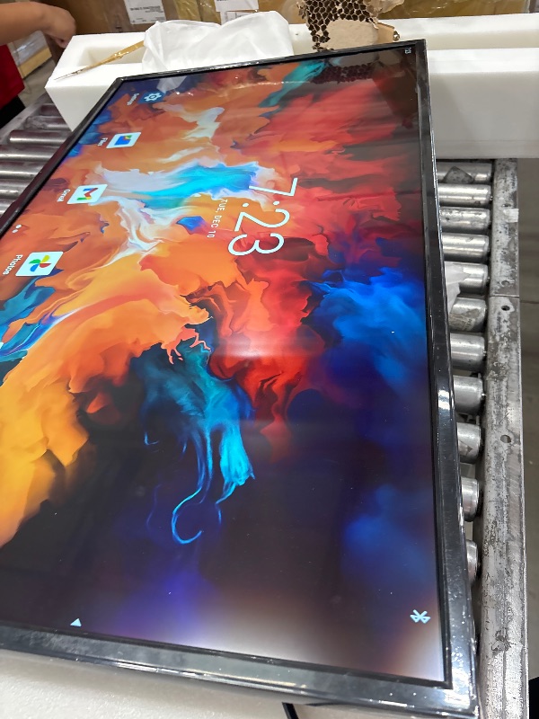 Photo 1 of OHYEAHSPIN 43 Inch Portable TV Smart Touch, 4K Rotatable TV LCD Display with Wires plugged in use, Android OS, Touch Screen, Type-C, USB, HDMI Port, on Wheels Support Wireless Mouse Keyboard