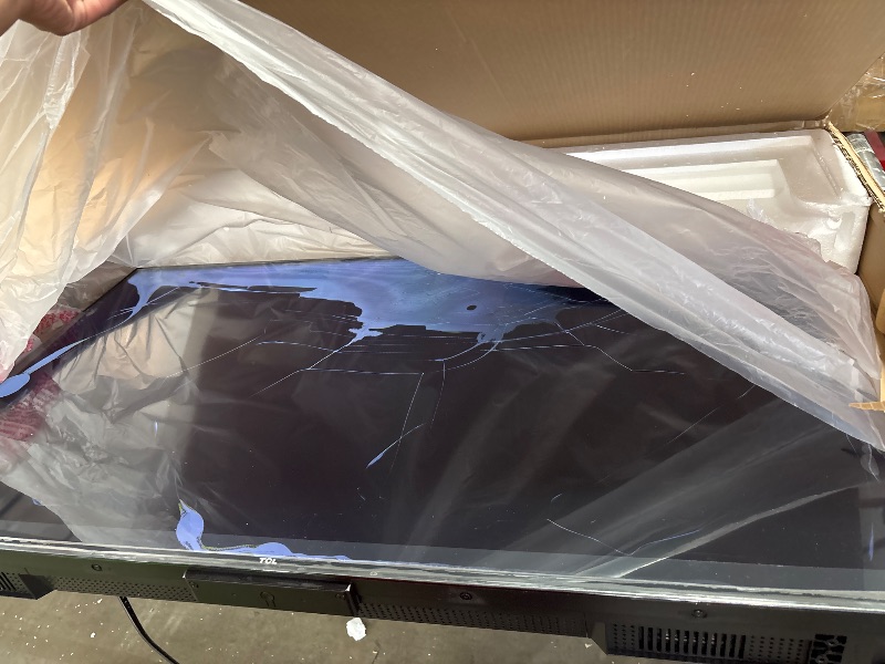 Photo 1 of **BROKEN**TCL 43-Inch Class S4 4K LED Smart TV with Roku TV (43S450R, 2023 Model), Dolby Vision, HDR, Dolby Atmos, Works with Alexa, Google Assistant and Apple HomeKit Compatibility, Streaming UHD Television