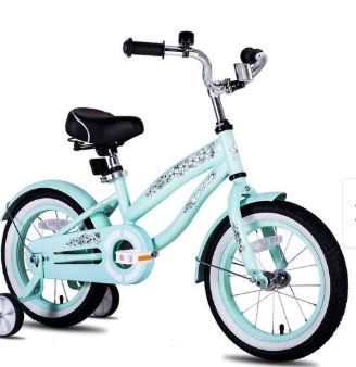 Photo 1 of  16 Inch Kids Cruiser Bike w/ Training Wheels, Ages 4 to 7, Mint Green