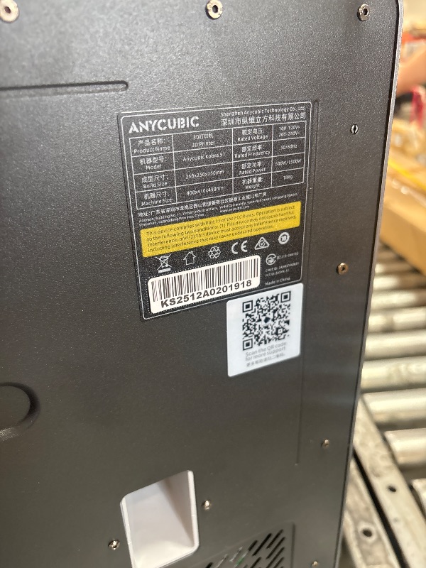 Photo 1 of ***NOT FUNCTIONAL/PARTS ONLY***

Anycubic Kobra S1 3D Printer Only, Support Multi Color Printing Needs ACE Pro, Max 600mm/s High Speed High Precision Anycubic App One-Click Printing Ultra-Quiet Printing 250 * 250 * 250mm