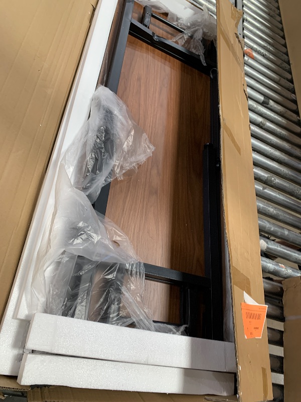 Photo 1 of **PARTS ONLY***TEMI Long Computer Desk Folding Table - 55.1" Foldable Office Desk, No Assembly, Perfect Writing Table for Bedroom, Dorm, or Apartment, Portable Large Desk or Study Table with Compact Design, Walnut