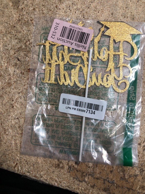 Photo 1 of  You Did It Cake Topper, Gold Glitter Funny Graduation Cake Decor, Funny Congratulations Cake Topper,Happy 2025 Graduation Party Decorations Photo Prop