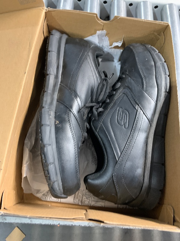 Photo 1 of ***(HEAVILY USED/ MINOR DAMAGE)***Skechers Men's Nampa Food Service Shoe, Black, 10.5 Wide