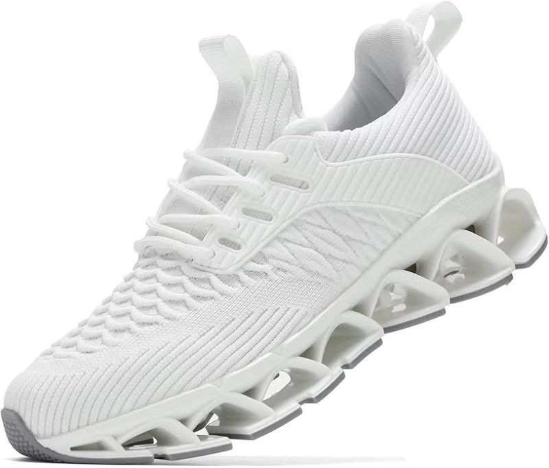 Photo 1 of WHITIN Wide Toe Box Barefoot Shoes for Men Minimalist Zero Drop Sole Sneakers Size 9.5 9.5W Athletic Training Grey Gum 43