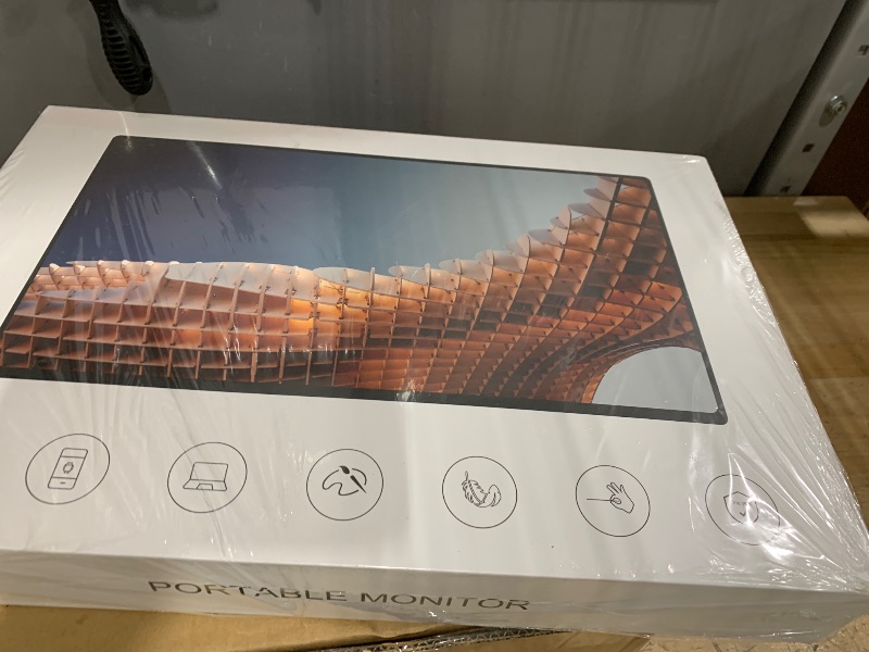 Photo 1 of (MISSING POWER CORD) (UNABLE TO TEST) Lasitu 2K Portable Monitor 16 Inch 144Hz 2560x1440 Travel Monitor 100% sRGB Laptop Display IPS Portable Screen for Laptop PC Phone Xbox PS4-5 Switch with Smart Cover