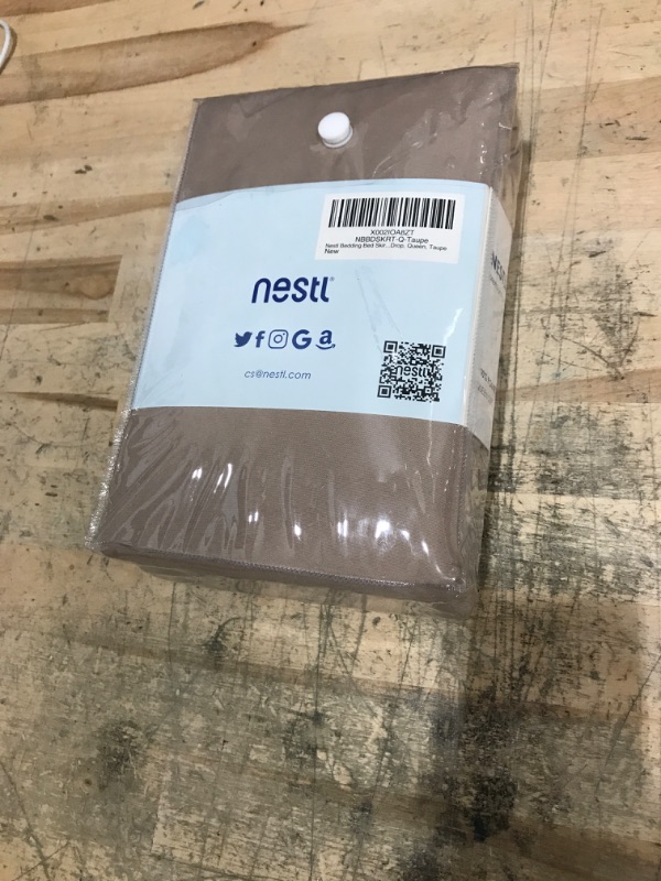 Photo 1 of (queen) Bed Skirt, Bed Skirt King Size, Pleated Waffle Weave Bed Skirt with Split Corners, King Bed Skirt 16 Inch Drop (Light Camel, King - 16" Drop)
