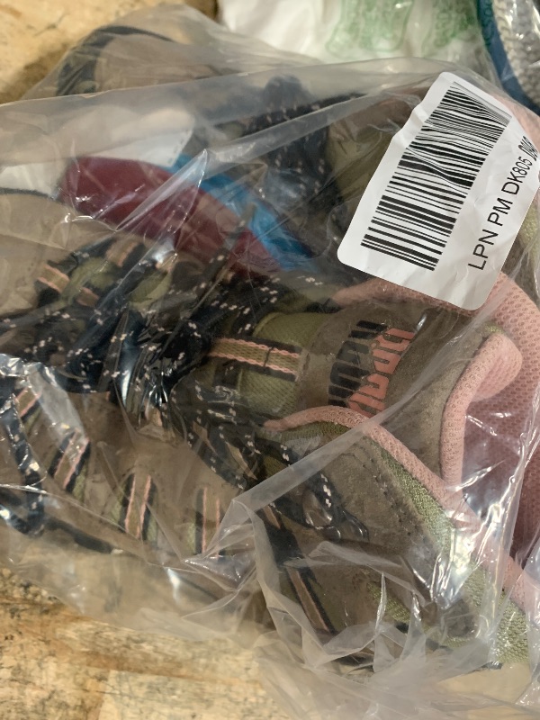 Photo 1 of R CORD Womens Waterproof Hiking Boots Ankle Hiking Boots for Women Lightweight Durable Hiking Boot for Outdoors Pink Line Size 7