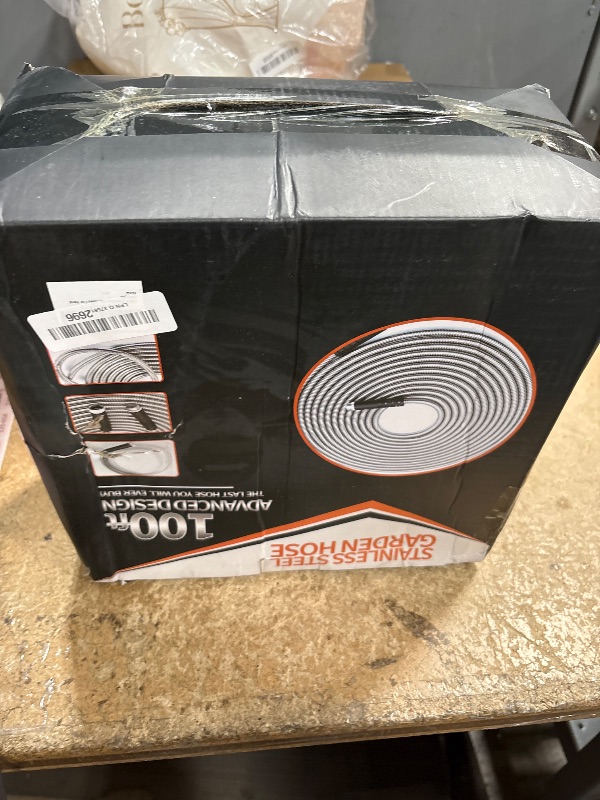 Photo 1 of 100 ft Stainless Steel Garden Hose - 2025 Upgraded Metal Water Hoses with 3/4" Solid Brass Fitting, Extra Strength Materials - Lightweight,Ultra Flexible,Durable,Kink-Less Water Hoses For Yard Camper