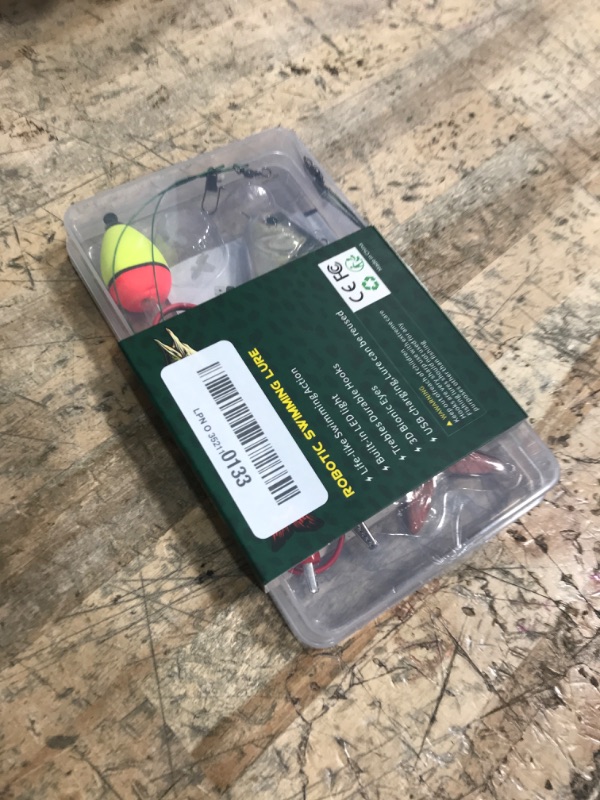 Photo 1 of Robotic Swimming Lure 5.1” Fishing Lure 4-Segement Multi Jointed Swimbait Electric Bait LED Light USB Rechargeable Robotic Lure for Bass Trout Pike Fishing Tackle