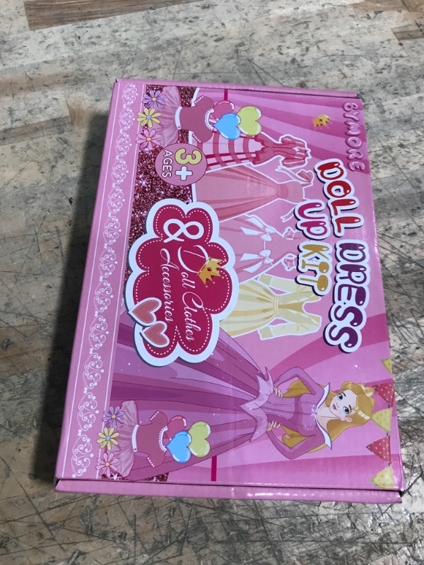 Photo 1 of 130 Pcs Doll Clothes and Accessories Kit, Including 4 Princess Gowns 8 Fashion Dresses 3 Tops 3 Pants 2 Bikini Swimsuits 20 Shoes 20 Accessories and Hangers for 11"-12" Dolls