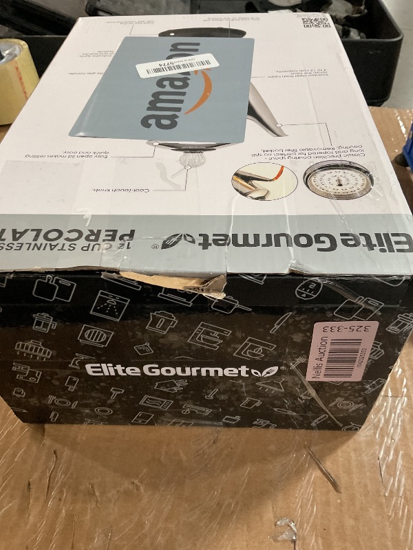 Photo 1 of *VERY USED*Elite Gourmet EC812 Electric 12-Cup Coffee Percolator with Keep Warm, Clear Brew Progress Knob Cool-Touch Handle Cord-less Serve, Stainless Steel