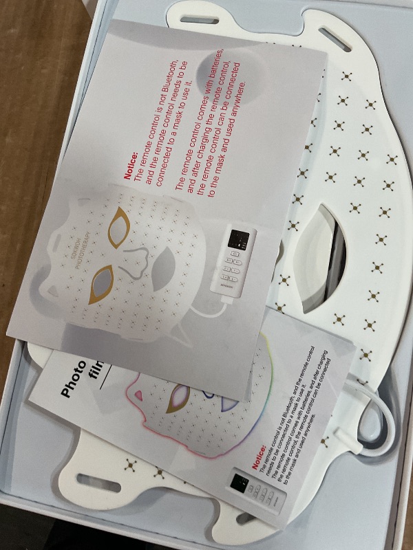 Photo 1 of (PARTS) SDKWDH Red Light Therapy for Face, 7 Colors LED Face Mask Light Therapy At Home, Led Face Mask Light Therapy, White