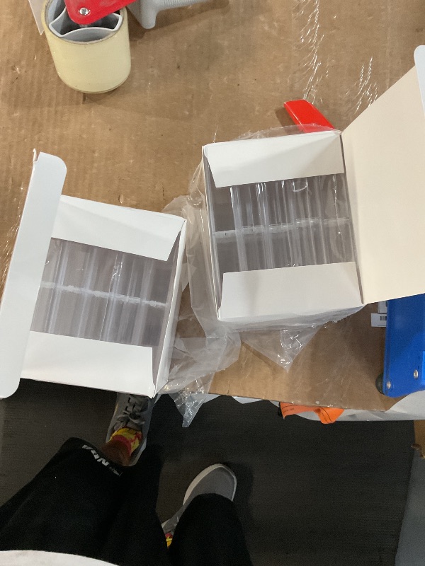 Photo 1 of Mezchi 50 Pack Pen Boxes Gift Empty, Clear Acrylic Pen Gift Box Pen Cases, Reusable Plastic Pen Display Case for Jewelry Gift, Single Pen, School Office Supplies