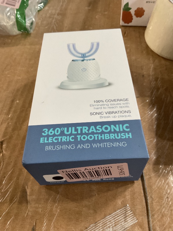 Photo 1 of (SMALL) RONGCHUANG Ultrasonic Toothbrush for Adult Automatic Toothbrush Electric Toothbrush 30'' Automatic Timer Wireless Charging Washable Travel Home Dual-use (Black, M)