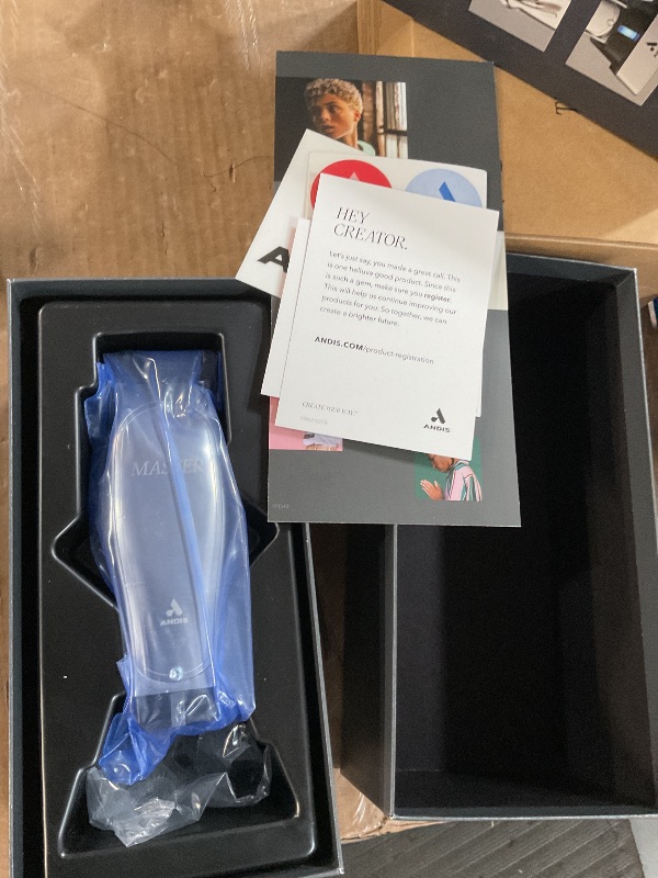 Photo 1 of ***PARTS ONLY ITEM*** Andis 12660 Professional Master Corded/Cordless Hair Trimmer, Adjustable Carbon Steel Blade Hair Clipper for Close Cutting, Silver