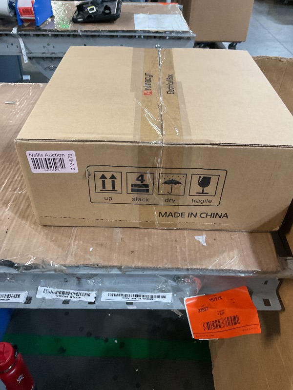 Photo 1 of ANIMACYN Electrical Junction Box, Ventilated Design, Cable Grommets, Indoor/Outdoor Use with Mounting Panel & Hinged Cover. Waterproof IP 65. (Grey Cover, 13"x13"x5.1")