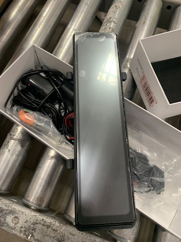Photo 1 of Aprilboy 3 Channel Mirror Dash Cam, 12" Triple Rear View Mirror with Front 4K, Inside and Rear 1080P Cameras with WiFi, G-Sensor, Reverse Assist, Parking Monitoring, Free 64GB Card