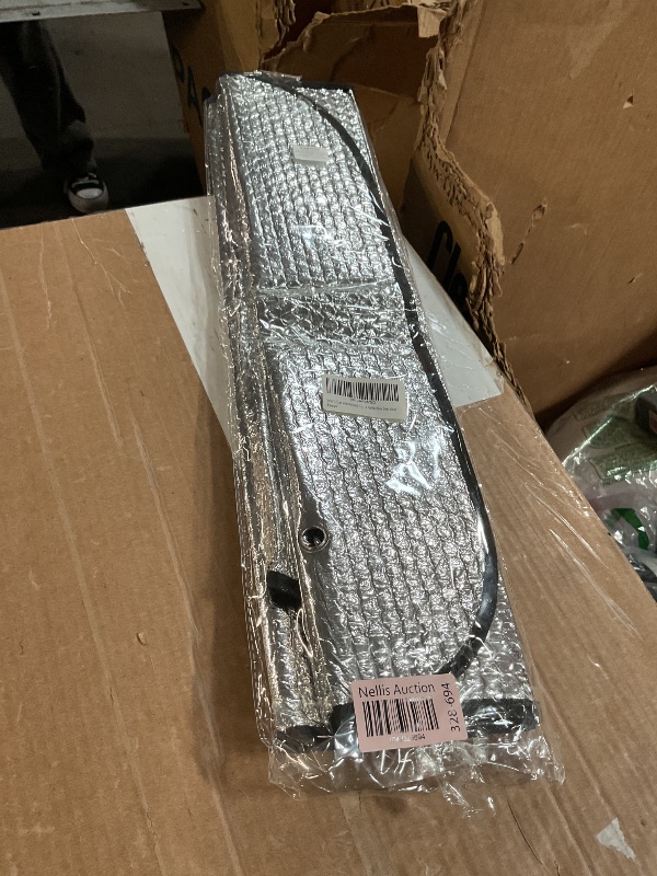 Photo 1 of Silver Car Foldable Sun Shade - Premium Quality Accordion Metallic Reflective Automotive Sun-Shield