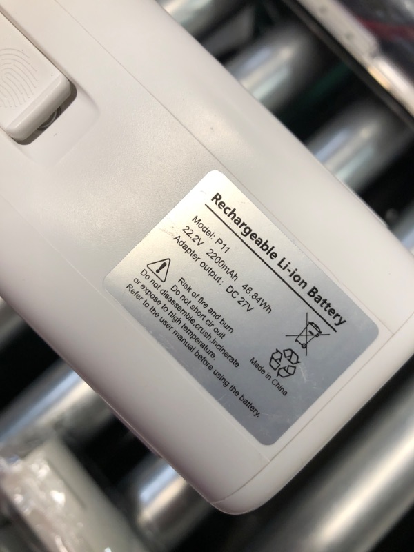 Photo 1 of ***USED - CHARGER AND OTHER PARTS - MISSING - SEE PICTURES***
Ljuren 80,000PRM Powerful Motor Vacuum Cleaners for Home, Cordless Vacuum, 2200mAH Battery up to 35 Mins Runtime, 2 Adjustable Modes and Detachable Parts (White Zinc Gray)
