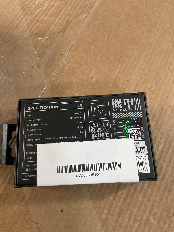 Photo 1 of  *FACTORY SEALED*
GravaStar Wireless Earbuds Sirius P5,Bluetooth in-Ear Headphones with Stereo Sound,4 RGB Lights, 40H Playback, ENC for Clear Call,Bluetooth 5.2,IPX4, Defense Armor