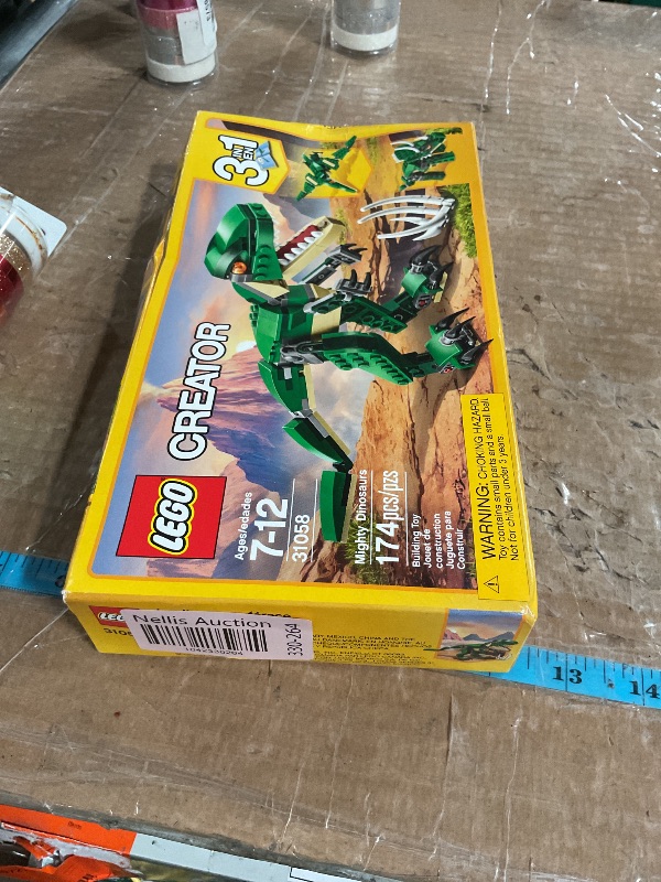 Photo 1 of *FACTORY SEALED*
LEGO Creator 3 in 1 Mighty Dinosaur Toy, Transforms from T. rex to Triceratops to Pterodactyl Dinosaur Figures, Great Gift for 7-12 Year Old Boys & Girls, 31058