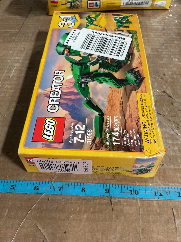 Photo 1 of *FACTORY SEALED*
LEGO Creator 3 in 1 Mighty Dinosaur Toy, Transforms from T. rex to Triceratops to Pterodactyl Dinosaur Figures, Great Gift for 7-12 Year Old Boys & Girls, 31058
