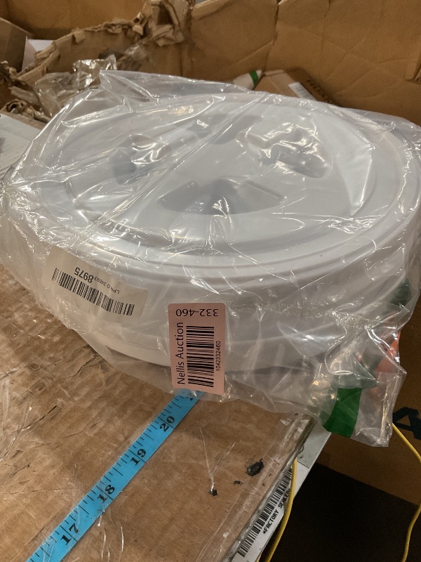 Photo 1 of ***(MAJOR DAMAGE/ SEE NOTES)***
Jetec 2 Pieces 5 Gallon Screw Cap Plastic Leak-Proof Screw Seal Lids of Chemical Food Coatings Storage Buckets 5 Gal Bucket Chicken Feeders (White)