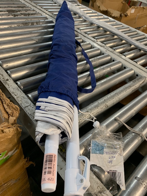 Photo 1 of ***(STAND NOT INCLUDED ONLY ANCHOR)***
Rio Beach 7' Outdoor Beach Umbrella with ANCHORXHeavy Duty High Wind Stability Sand Anchor and Carrying Bag, Portable Beach Umbrella with Anchor, Blue